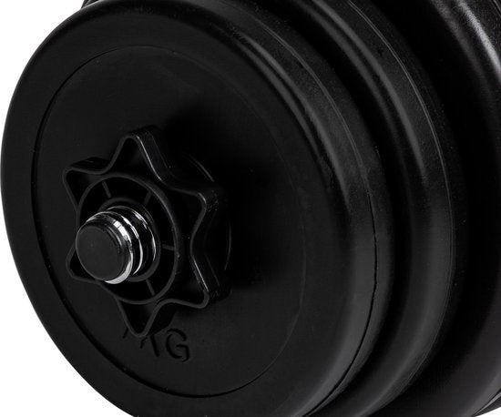 VirtuFit Verstelbare Dumbbellset - Halterset - Gewichten - 2 Vinyl Dumbbells van 14kg - 28 kg