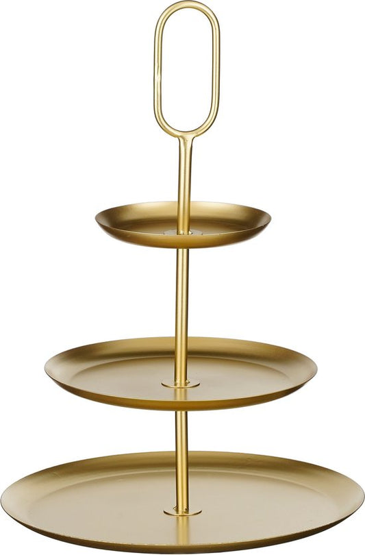 Mica Decorations Rama Etagere - 3 Lagen  - Metaal - Goud - 38x38x55 cm