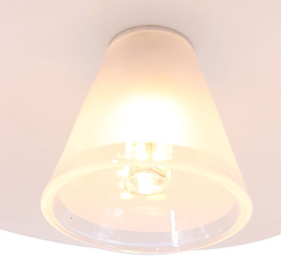 Tafellamp Tallerken 2657ST - Staal/Wit - Modern Design - Inclusief LED Lichtbron - Steinhauer