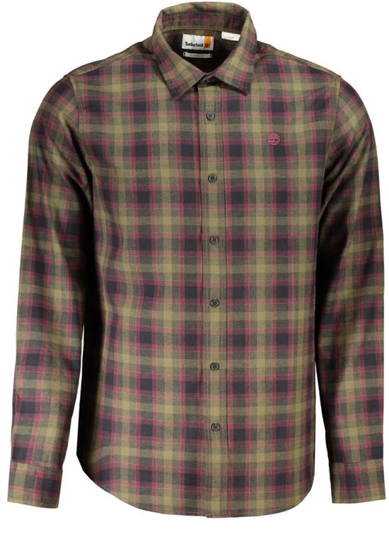 Timberland Overhemd Met Lange Mouwen - Regular Fit - Katoen - Groen/Bruin - Maat M