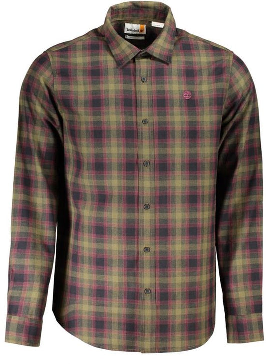 Timberland Overhemd Met Lange Mouwen - Regular Fit - Katoen - Groen/Bruin - Maat M