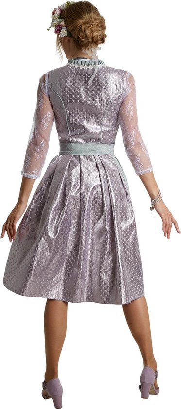 Dressforfun Midi-Dirndl Oberammergau model 2 XL - verkleedkleding kostuum halloween verkleden feestkleding carnavalskleding carnaval feestkledij partykleding - 304628