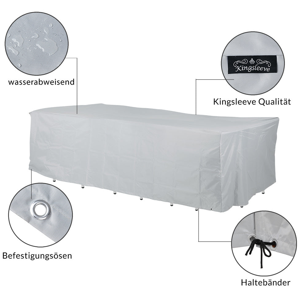 Afdekhoes, 308 x 138 x 89, beschermhoes, tuinmeubelhoes - Kingsleeve