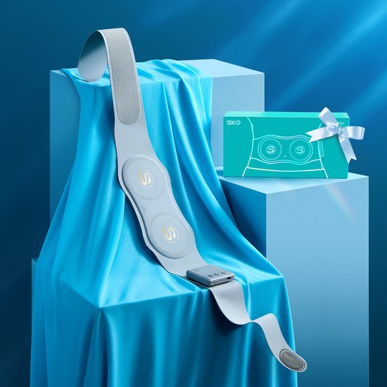SKG – Draadloze Taille- & Rugmassager – Met warmtefunctie – W7-Pro – Goude kleur