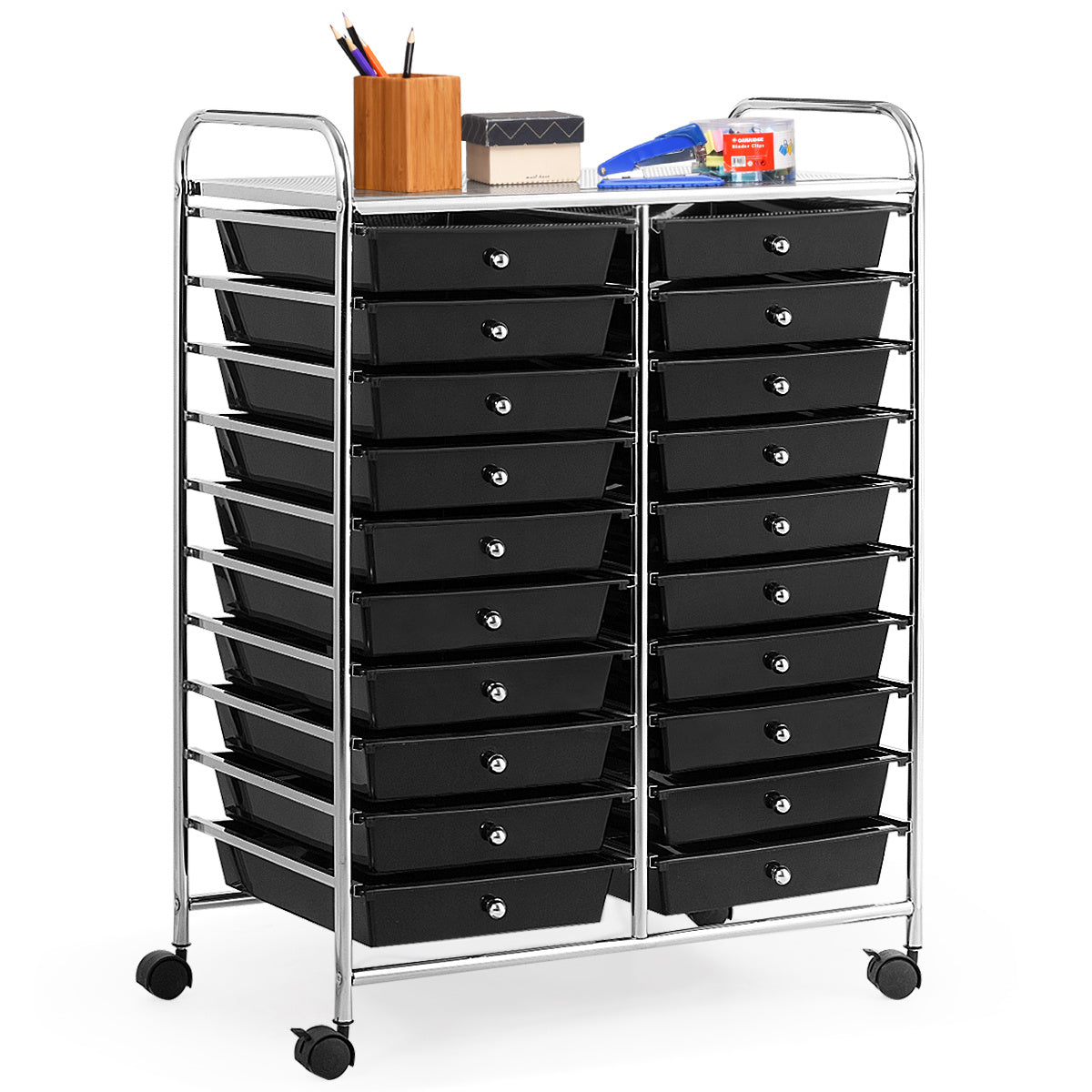 Coast -trolleys met laden Rollecontainer Badkamer Roller Wagons badkamer trolley zwart