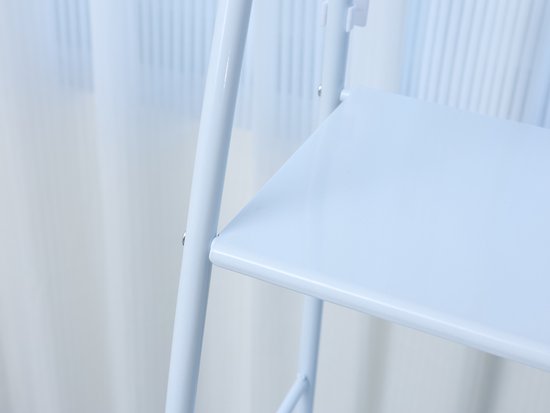 Herzberg Home & Living Herzberg Hg-03299: 3-Tier Wasmachine En Badkamer Opbergrek Met Handdoekhanger Zwart