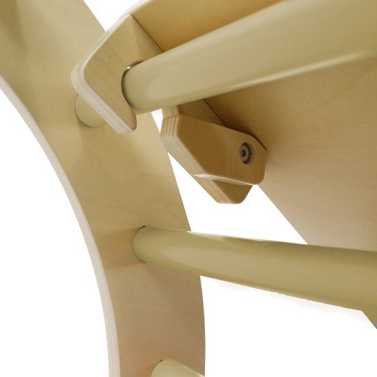 Sunny Charlie 3-in-1 Klimrek van hout Naturel– Montessori speelgoed - Klimboog - Klimdriehoek - FSC Mix