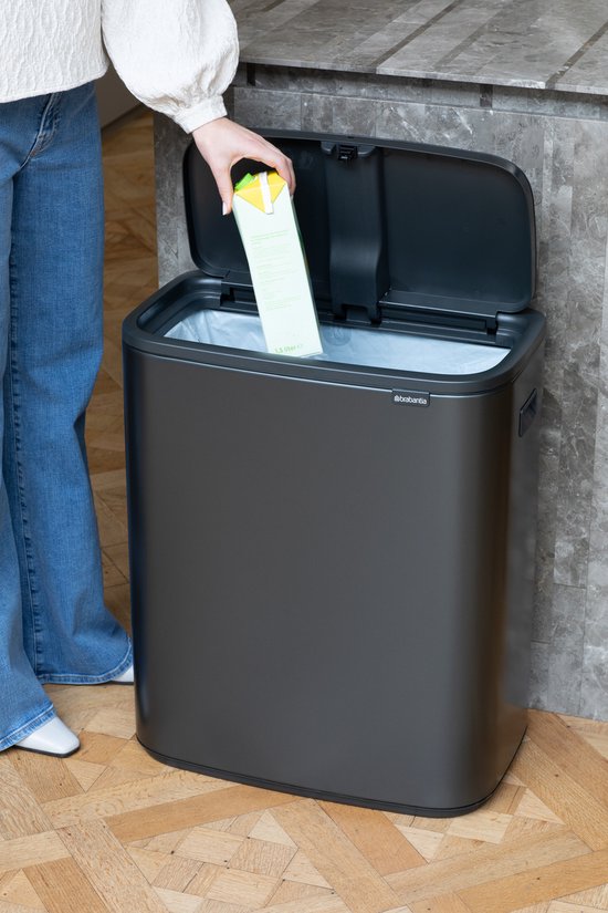 Brabantia Bo Touch Bin Prullenbak - 1 vak - 60 liter - Confident Grey