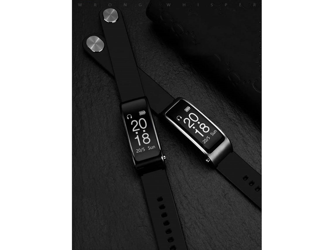Y3 Bluetooth Smartwatch Color Earphone Talk Smart Band Monitor Heart Rate Passometer Sports Fitness Tracker Black