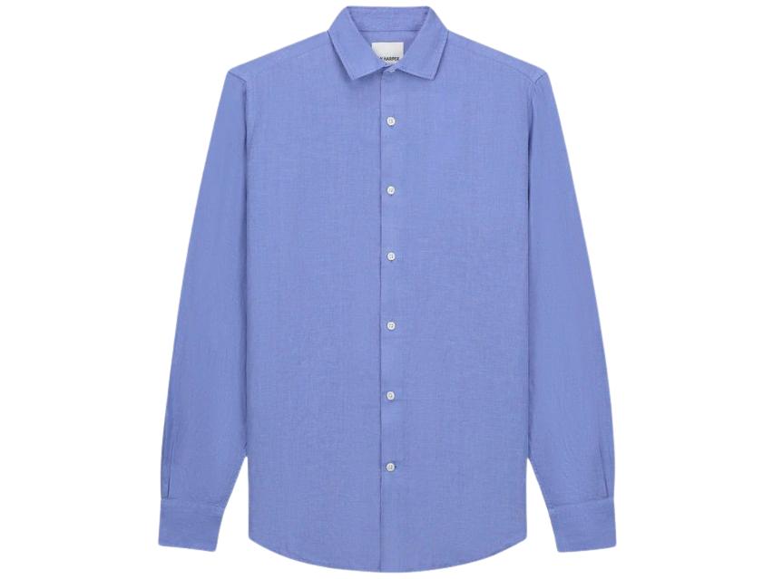 Van Harper Linnen Overhemd - Regular Fit - maat M - Lavender