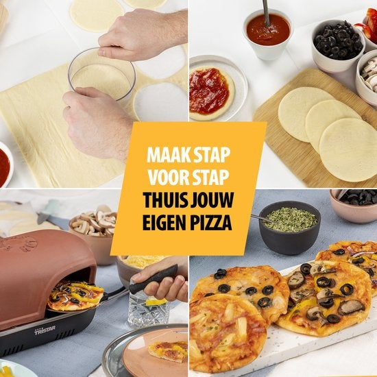 Tristar Pizza Festa Gourmet Connect PZ-9162 - Pizzaoven en Pizzamaker - Gourmetstel voor pizza's - Uitbreidbaar en koppelbaar voor maximaal 8 personen - Set 4 Personen