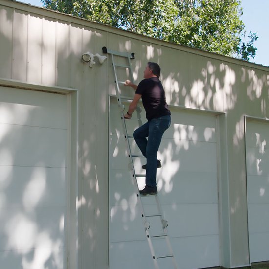 Hammersmith SuperLadder - De universele ladder - multifunctionele ladder gemaakt van vliegtuig aluminium - tot 3,4m - 12 sporten - met rubberen antislipvoeten
