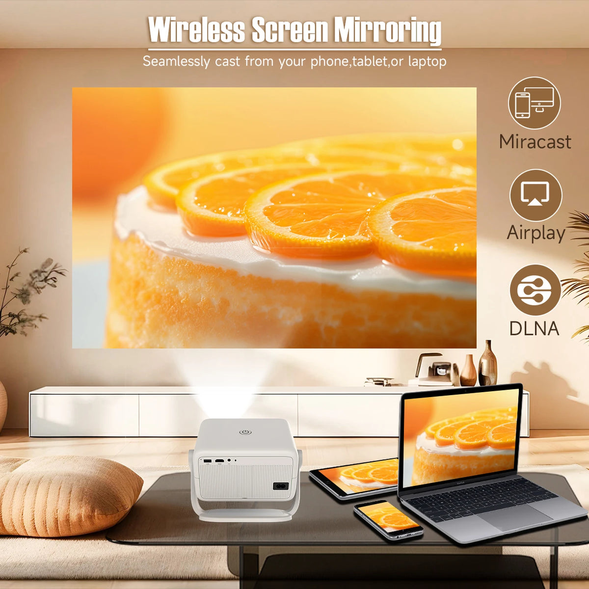 Magcubic L018 4K Smart Projector – Native 1080P – WiFi 6 & Bluetooth 5.4 – 650 ANSI – Autofocus & Auto Keystone – 224 x 151 x 173 mm