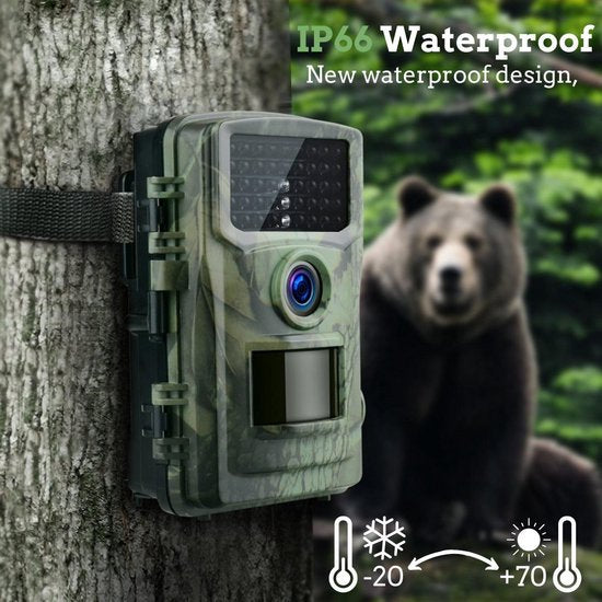 CAMUX Professionele Wildcamera 16MP - Nachtzicht - Incl. 32GB SD Kaart - Groen