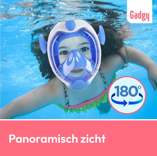 Gadgy Snorkelmasker voor kinderen - Snorkelset Unicorn - Full Face Duikmasker Kind - Duikbril met Snorkel - Snorkelen en duiken in 2024