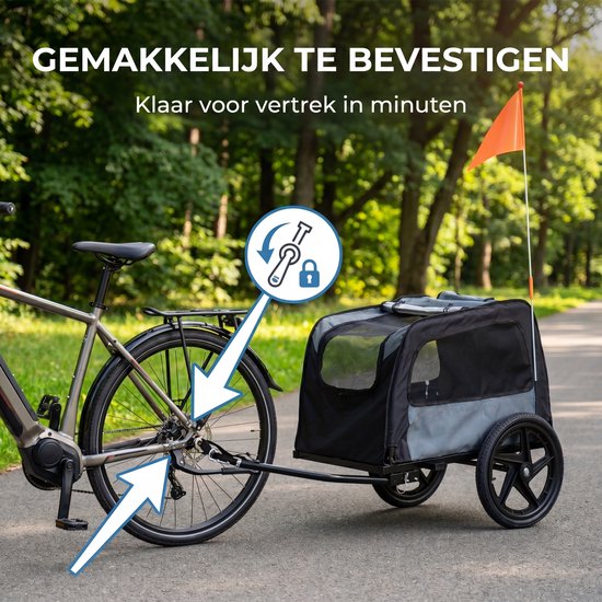 Outbee Hondenfietskar - Fietskar hond - Hondenfietskar opvouwbaar - Hondenkar - Hondenbuggy