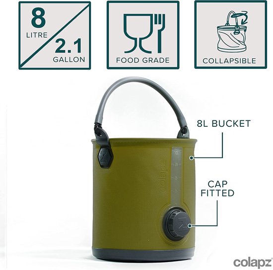 Colapz 2-in-1 Opvouwbaar Waterreservoir met Kraan - Draagbare Camping-waterjerrycan