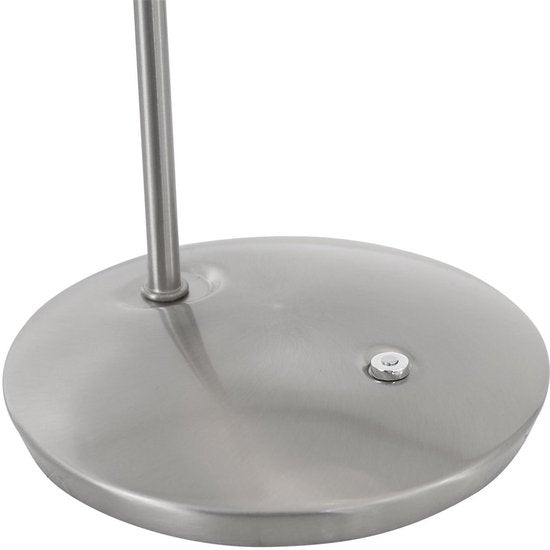 Tafellamp Tallerken 2657ST - Staal/Wit - Modern Design - Inclusief LED Lichtbron - Steinhauer
