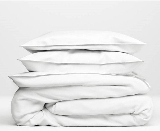 ZoHome Satinado Dekbedovertrek - Tweepersoons - 200x200/220 cm - Wit