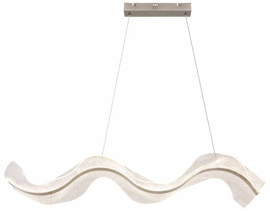 Globo - hanglamp - Saque - nikkel - metaal - grote eettafellamp - LED - 68294H