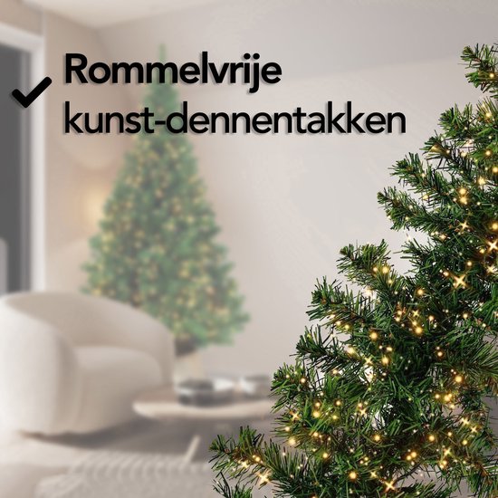 Nordlandia guirlande met verlichting - Timer - Kerstversiering - 270 cm - Kerstslinger - Kerstdecoratie - 35 LED - Stekker
