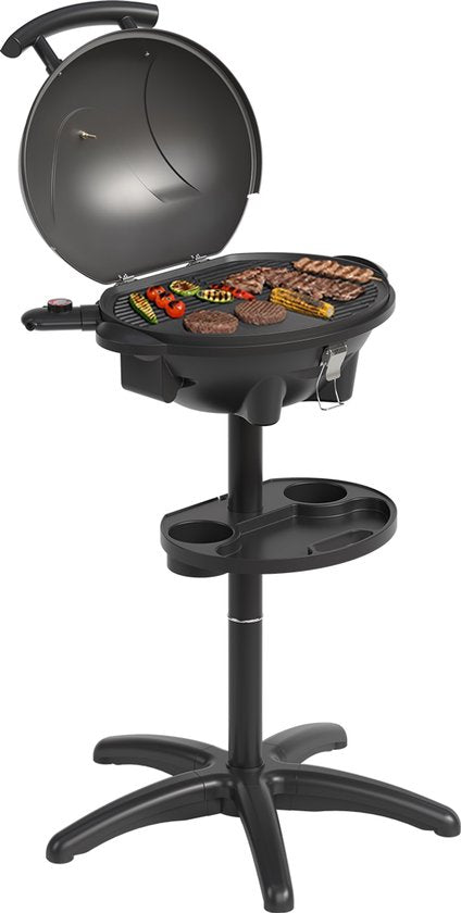 KitchenBrothers Elektrische BBQ - Opvouwbaar - Anti-aanbaklaag - tot 250°C - 2400W - Zwart