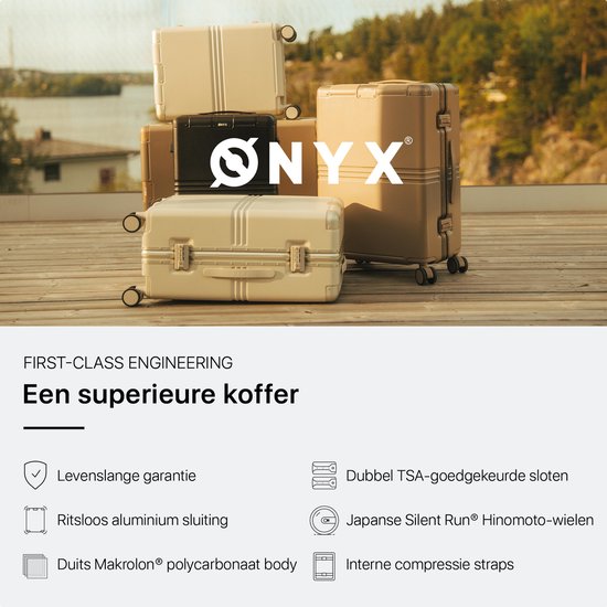ONYX Hybrid Pro Check-in Koffer Large 100 Liter - Gerecycled Polycarbonaat en Ritsloos Design - Reiskoffer met TSA slot en Spinner wielen - Desert Clay