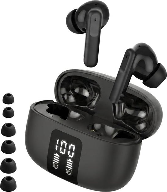 Audyn Oortjes Draadloos - Draadloze Oordopjes - Noise Cancelling ANC+ENC - Bluetooth - In-ear - Zwart - FlowTune Pro