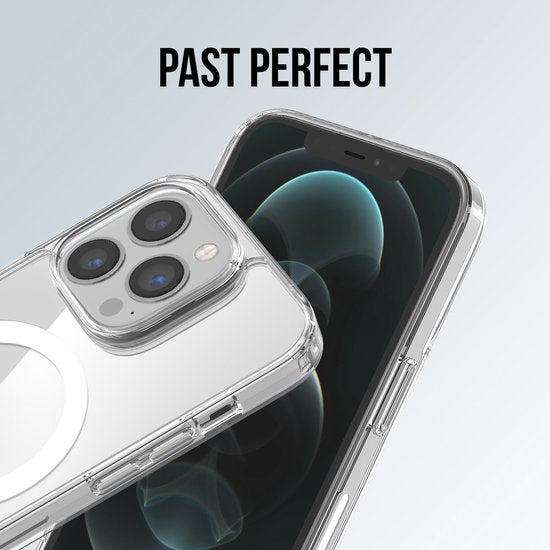 Podec Magsafe Hoesje Geschikt voor iPhone 12 Pro Max - Met 3x Screenprotector + 3x Cameraprotector - Magnetisch met Ring Doorzichtig - Telefoonhoesje Transparant Case