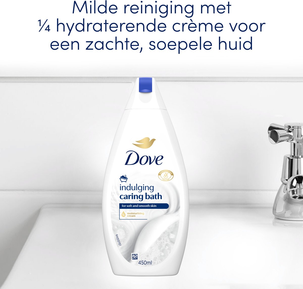 Dove Caring Bath Indulging Cream Badcrème - Hydraterend Badschuim - 6 x 450 ml - Voordeelverpakking