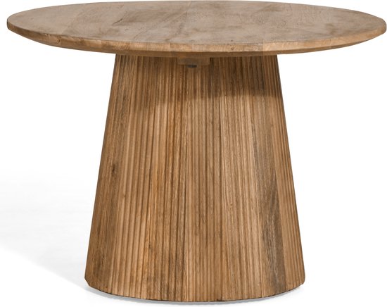 Bijzettafel Viktor Lichtbruin - Ø 60 cm - Mangohout