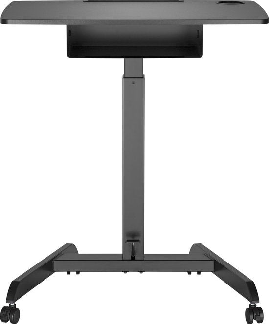 VDD Gaming - Bureau - Laptop Tafel - Zit Sta Bureau - Verrijdbaar - Workstation - Laptop Standaard - Bijzet Tafel op Wielen - Zwart