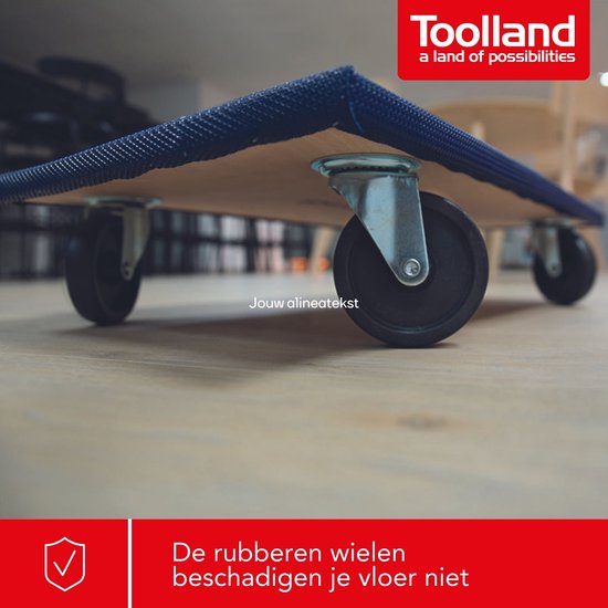 Toolland Meubelroller, met 4 zwenkwielen, draagkracht tot 400 kg, blauw