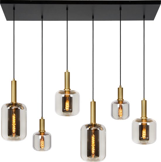 Lucide JOANET - Hanglamp - 2xE27 - Fumé