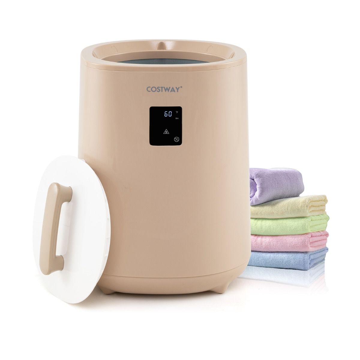 Coast Handdoekverwarmer - 18 liter capaciteit - LED-display - koffiebruin