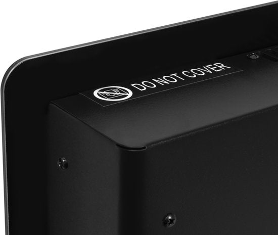 VONROC Luxe elektrische kachel - Convectorkachel met glazen paneel – 1250W/2500W- Verwarmt ruimtes tot 30m2 - Bediening zowel met app (via Wifi) als handmatig – Instelbare thermostaat en timer - Zwart