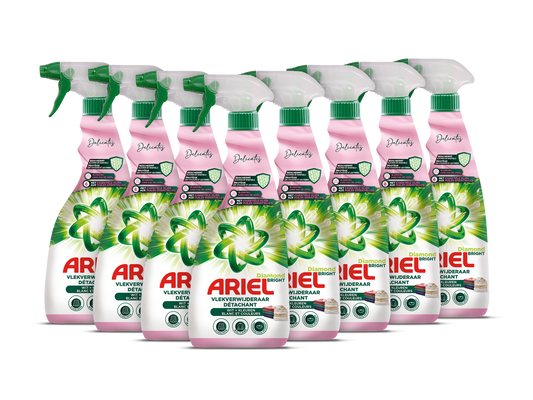Ariel Delicate & Wool Vlekkenverwijderaar Spray – 8 x 750 ml – Voor Wol, Zijde en Gekleurde Kleding