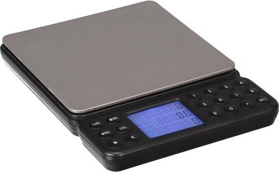 Perel Precisieweegschaal, digitaal, 0.1 g tot 2 kg, tarrafunctie, automatische uitschakeling, lcd-scherm met achtergrondverlichting