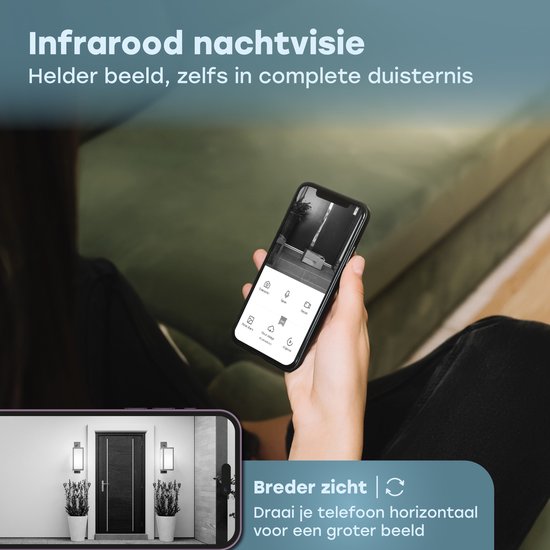 Audyn Video Deurbel met Camera - Draadloze - Slimme Deurbel - WiFi - 1080P - Geen Abonnement - Incl. Draadloze Gong