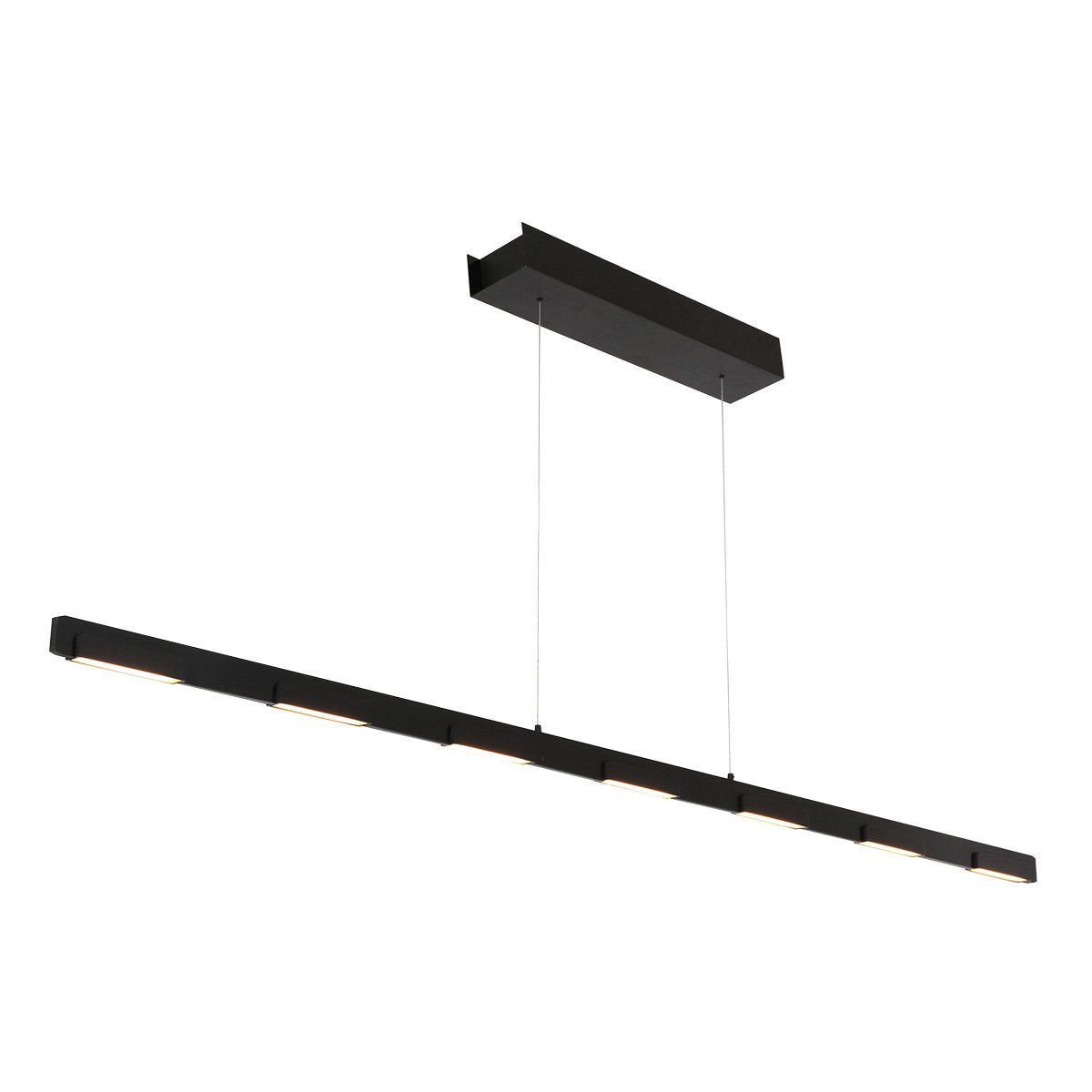 Hanglamp Bloc 3297ZW Zwart met Hoogteinstelbaar Cable Lift, Glas en Metaal - Steinhauer
