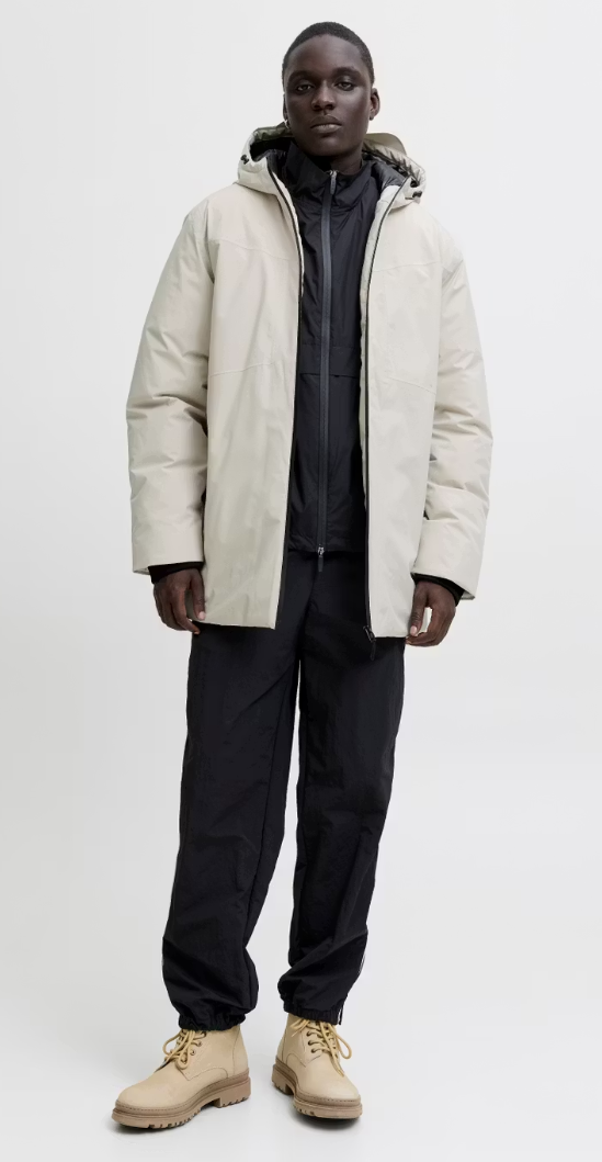 Jack & Jones Planet Parka Herenjas – Maat M – kleur Cream