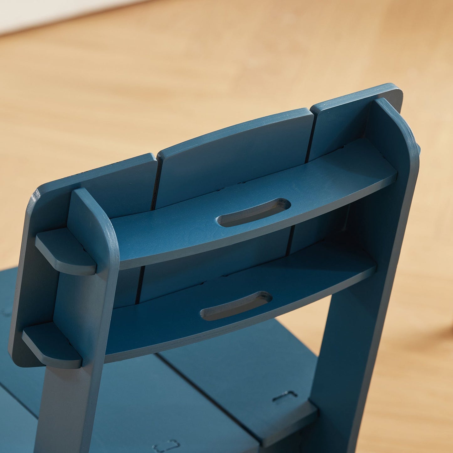 SoBuy HFST01-B Ergonomische Designstoel – Stijlvolle Houten Eetkamer- en Bureaustoel in Blauw