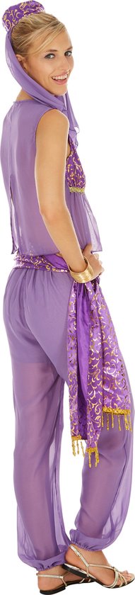 dressforfun Vrouwenkostuum betoverende Oosterse dame - Dames vrouwen verkleedkleding - Carnaval - Feestkleding - Buikdanseres - Lila - Maat L