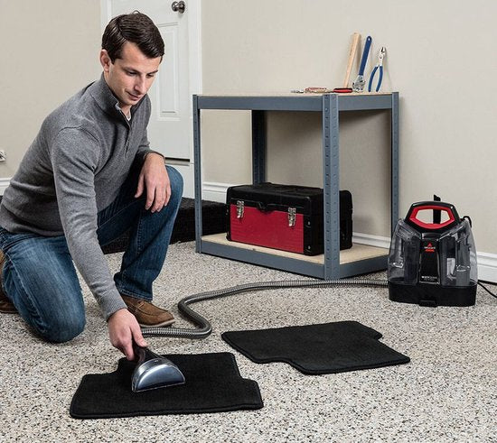 BISSELL MultiClean Spot & Stain Draagbare Vlekkenreiniger - Met HeatWave Technologie & 4 Opzetstukken - Tapijtreiniger voor Bank, Auto & Matras - Carpet Cleaner Apparaat - Extra Lange 2.2m Slang - Reinigingsmachine - Zetelreiniger - 4720M
