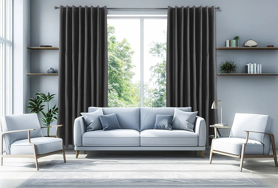 Home&Comfort Verduisterende Gordijnen - 3-laags - 95% Lichtwerend - 150/300 x 250 cm - Zwart