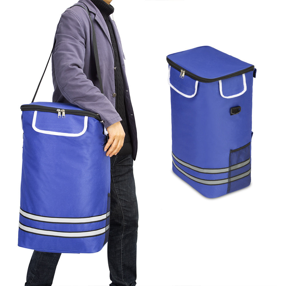 Monzana Winkelwagen blauw aluminium 35L 31x24x54cm