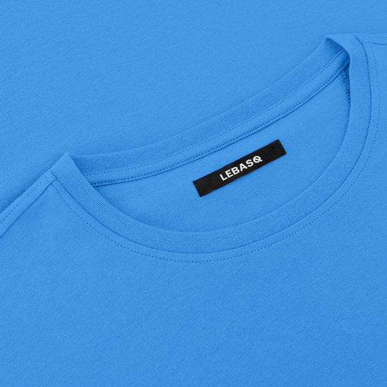 LEBASQ - The Baker - T-shirt - Met Korte Mouw - Blauw - XXL - Biologisch Katoen - 3D Print op Borst
