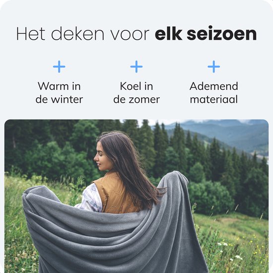 Luft Fleece deken - 230x200cm - Extra groot en super zacht - Plaid - Bankdeken - Fleece Plaid - Warm Dekentje voor Bank