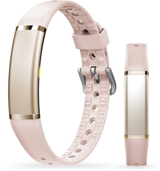 Activity Tracker - Waterdicht IP68 - Meet Hartslag, SpO₂ en Slaap - Stappenteller - Geanodiseerd Aluminium - BREND-App - Roze - BREND BR-2249