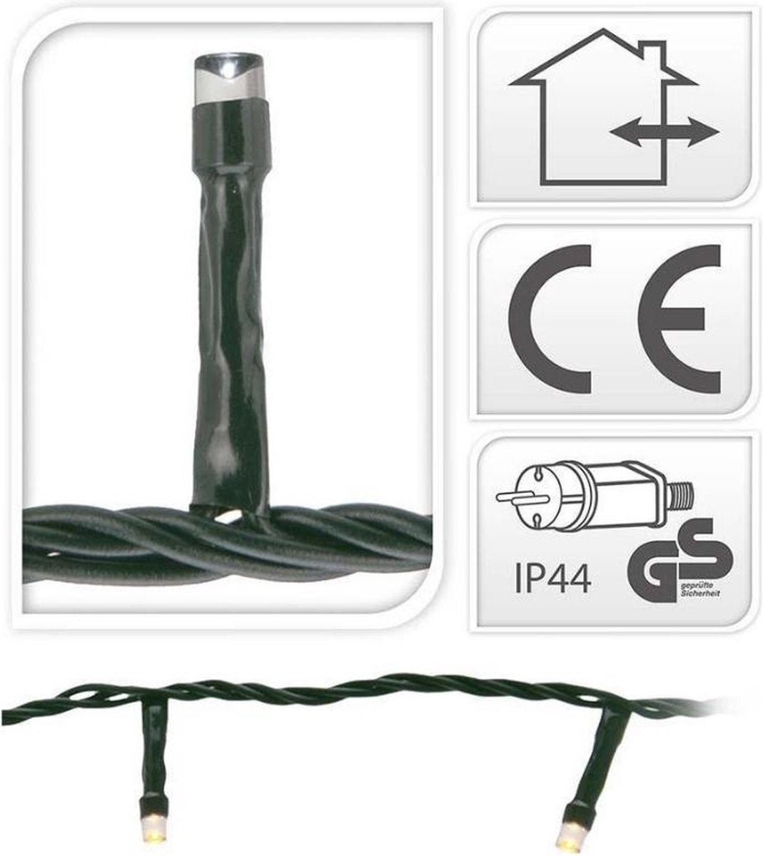 LED Kerstverlichting 9 m – 120 LED Lampjes – Extra Warm Wit – Binnen & Buiten – Met IP44 Adapter